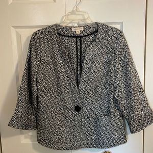 Coldwater creek size 10 black and white jacket